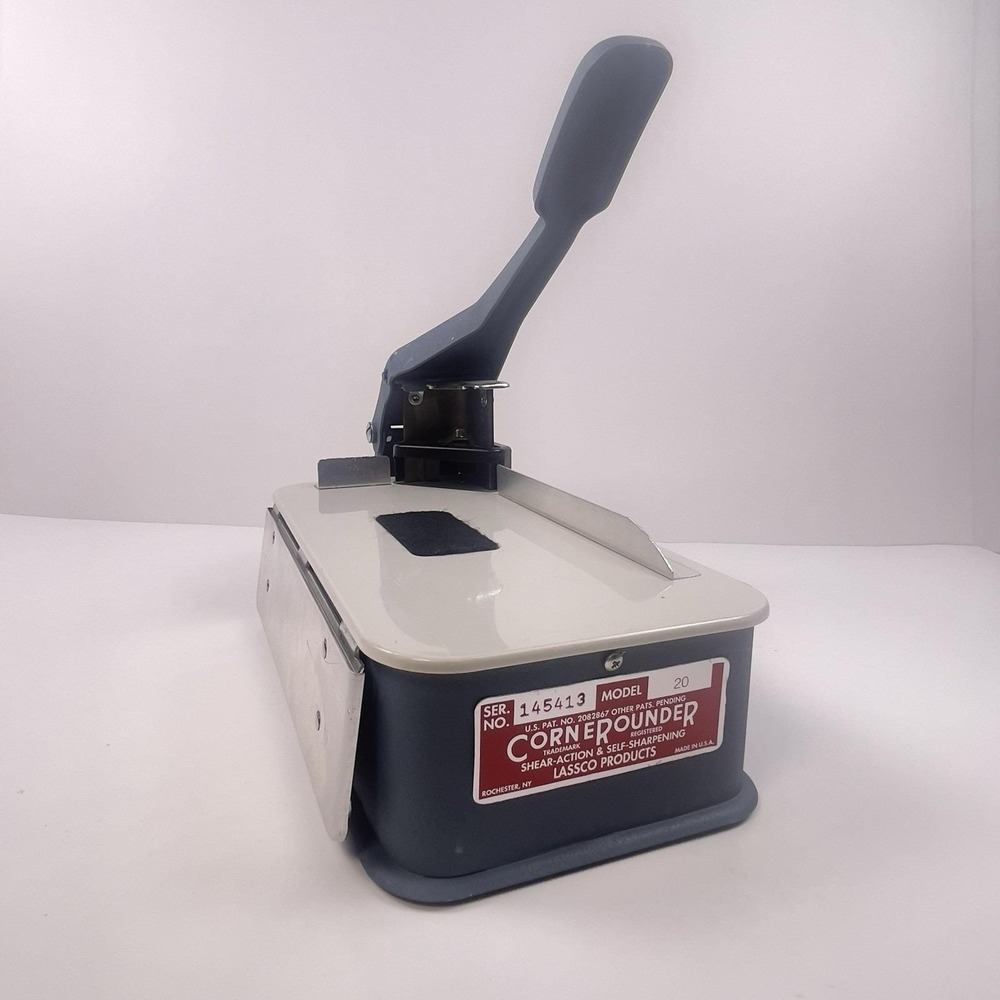 Lassco Model 20 Corner Rounder 3/8" Die Paper Cutter Missing Foot READ